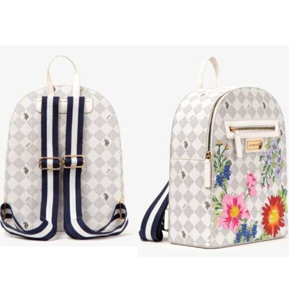 US Polo Floral Graphic Backpack Travel Bag Campus $89 main image 5